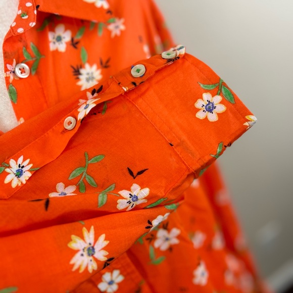 Talbots COTTON BUTTON FRONT SHIRT - LIVELY DITSY New without tag - Picture 5 of 13